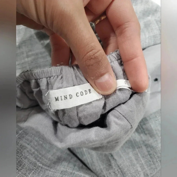 Womens Gray Chambray ankle length Open back Jumpsuit Large - Picture 5 of 9